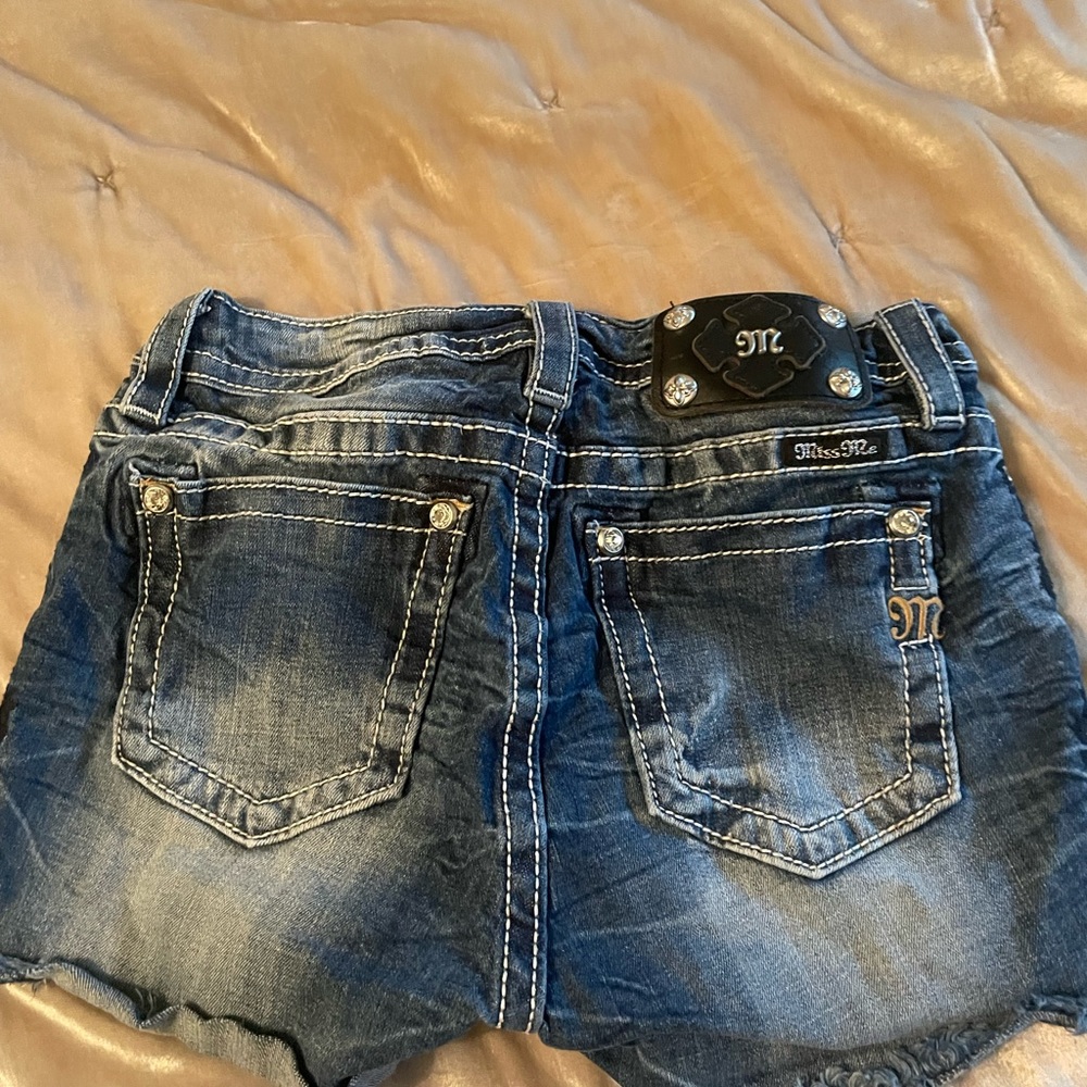 miss me jean shorts with designs on the side